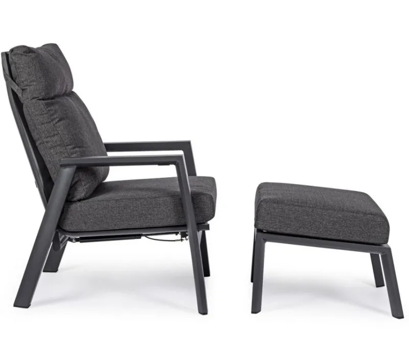 Online Bizzotto OTTOMAN IN ALLUMINIO ANTRACITE JX55 - KLEDI