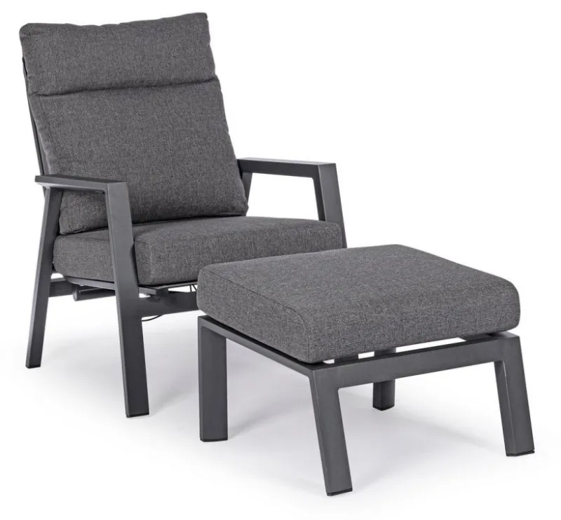 Online Bizzotto OTTOMAN IN ALLUMINIO ANTRACITE JX55 - KLEDI
