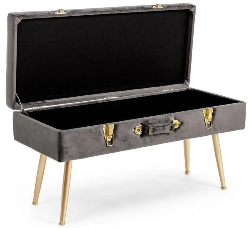 New Bizzotto PANCA CONTENITORE GRIGIO - POLINA