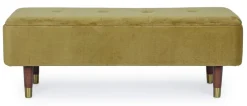 Discount Bizzotto PANCA CONTENITORE IN VELLUTO OLIVE - KIRA