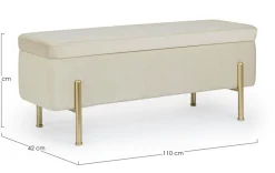 Best Bizzotto PANCA CONTENITORE IN VELLUTO NATURALE - IRINA