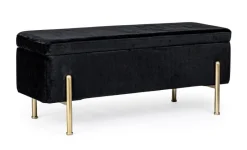 New Bizzotto PANCA CONTENITORE IN VELLUTO NERO - IRINA