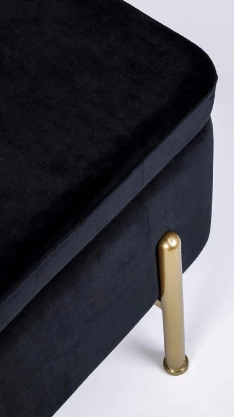 New Bizzotto PANCA CONTENITORE IN VELLUTO NERO - IRINA