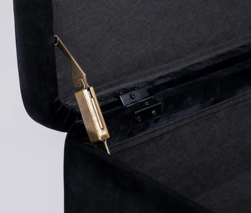 New Bizzotto PANCA CONTENITORE IN VELLUTO NERO - IRINA