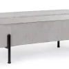 New Bizzotto PANCA CONTENITORE IN VELLUTO GRIGIO CHIARO - IRINA