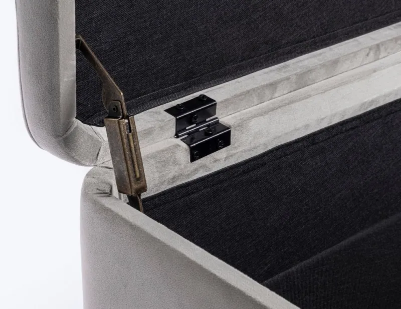 New Bizzotto PANCA CONTENITORE IN VELLUTO GRIGIO CHIARO - IRINA