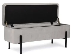 New Bizzotto PANCA CONTENITORE IN VELLUTO GRIGIO CHIARO - IRINA