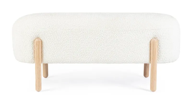 Hot Bizzotto PANCA EFFETTO BOUCLE' BIANCO - DAYLA