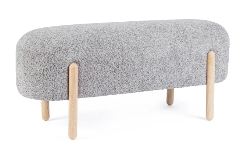 New Bizzotto PANCA EFFETTO BOUCLE' GRIGIO CHIARO - DAYLA