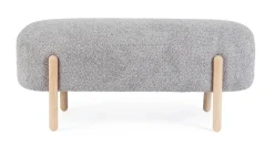 New Bizzotto PANCA EFFETTO BOUCLE' GRIGIO CHIARO - DAYLA