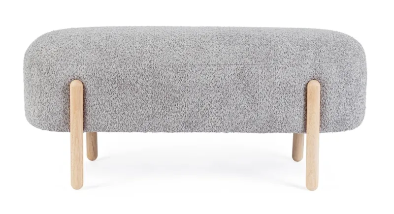 New Bizzotto PANCA EFFETTO BOUCLE' GRIGIO CHIARO - DAYLA