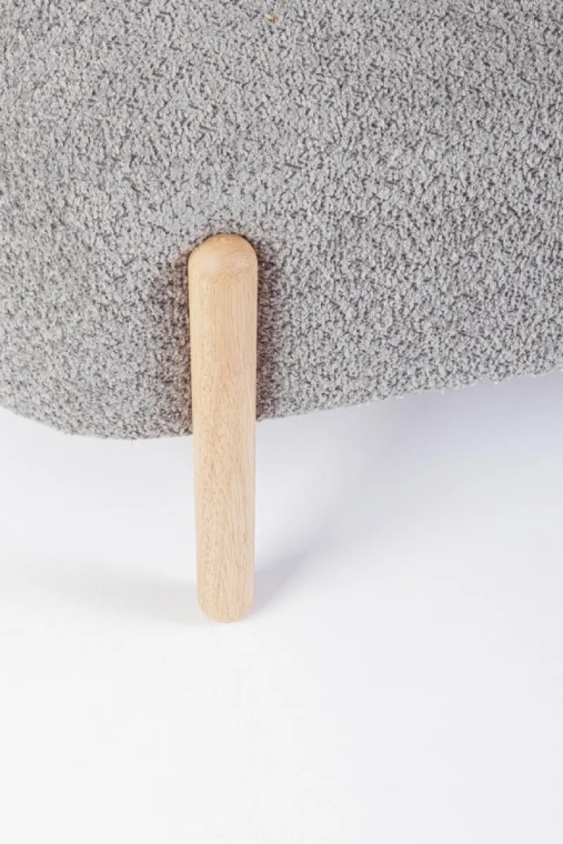 New Bizzotto PANCA EFFETTO BOUCLE' GRIGIO CHIARO - DAYLA