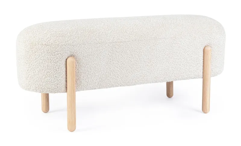 Outlet Bizzotto PANCA EFFETTO BOUCLE' NATURALE - DAYLA