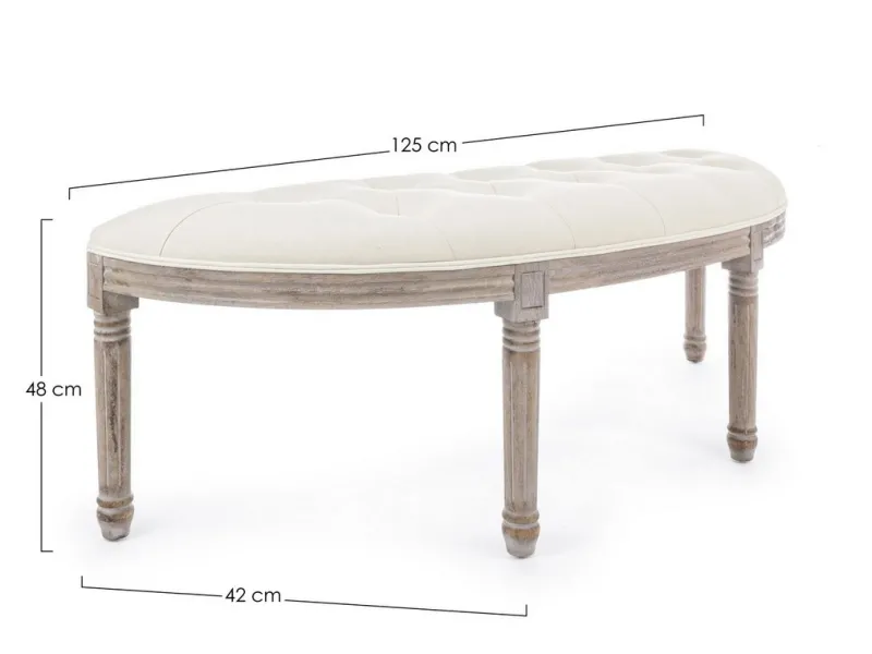 Best Bizzotto PANCA IN TESSUTO NATURALE - TILDE