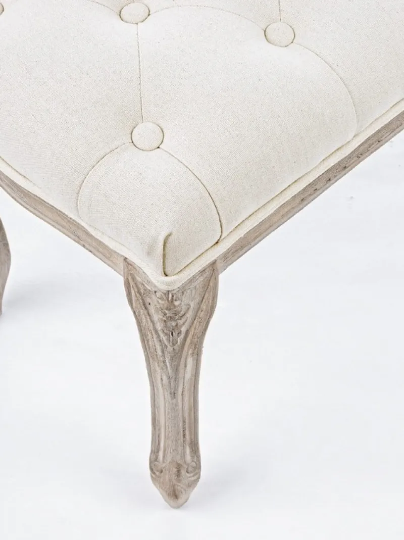 Discount Bizzotto PANCA IN TESSUTO NATURALE - MATHILDE