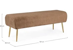 Hot Bizzotto PANCA IN VELLUTO BRONZO - SELENA