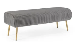 New Bizzotto PANCA IN VELLUTO GRIGIO - SELENA