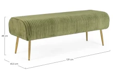 Sale Bizzotto PANCA IN VELLUTO OLIVE - SELENA