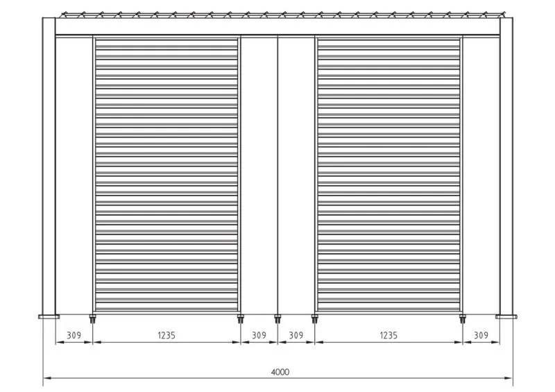 Hot Bizzotto PANNELLO VERTICALE PERGOLA OCEAN NATURAL