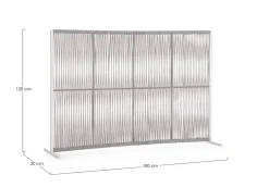 Outlet Bizzotto PARAVENTO PAXSON 180X120 BIA QS20/GRIGIO