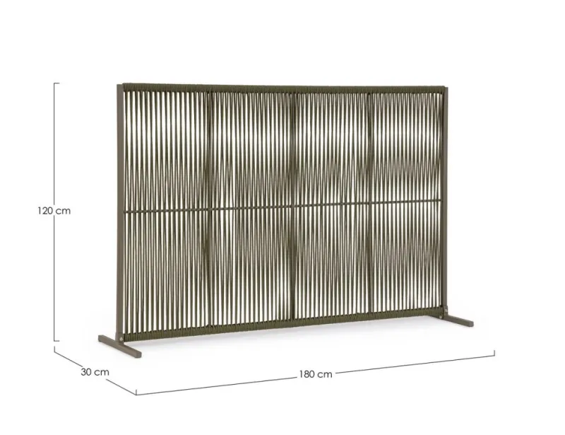 Clearance Bizzotto PARAVENTO PAXSON 180X120 OLIV QS24