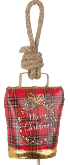 Discount Bizzotto PENDAGLIO WENDI CAMPANA TARTAN MERRYXMAS