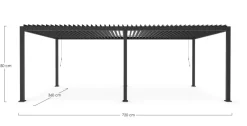 Discount Bizzotto PERGOLA OCEAN 3.6X7.2 ANTRACITE