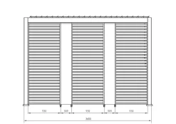 Discount Bizzotto PERGOLA OCEAN 3.6X7.2 ANTRACITE