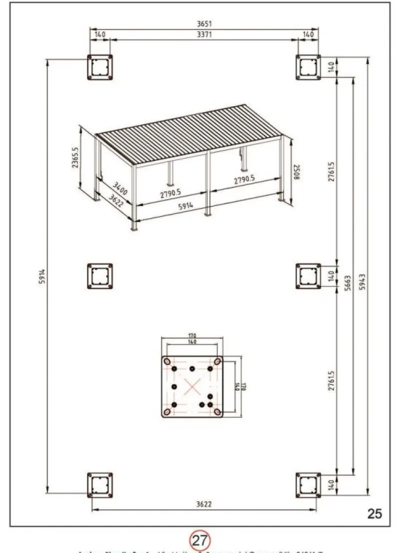 Best Bizzotto PERGOLA OCEAN 3.6X6 BIANCO