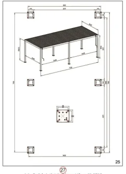 Outlet Bizzotto PERGOLA OCEAN 3.6X7.2 BIANCO