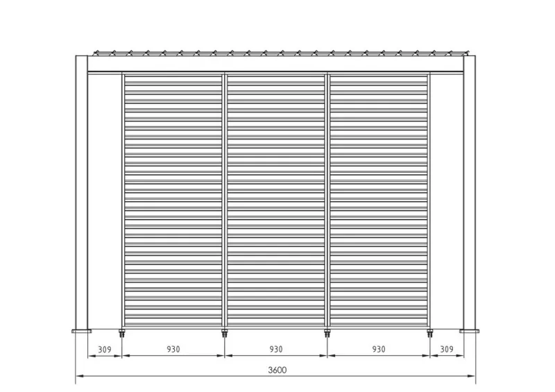 Outlet Bizzotto PERGOLA OCEAN 3.6X7.2 BIANCO