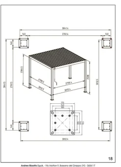Bizzotto PERGOLA OCEAN 3X3 BIANCO
