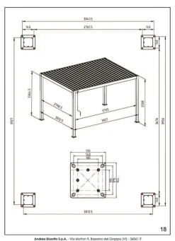 Hot Bizzotto PERGOLA OCEAN 3X4 BIANCO