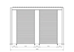 Outlet Bizzotto PERGOLA OCEAN 3.6X6 NATURAL-ANTRACITE