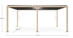 Outlet Bizzotto PERGOLA OCEAN 3.6X6 NATURAL-ANTRACITE