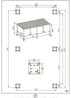 Outlet Bizzotto PERGOLA OCEAN 3.6X6 NATURAL-ANTRACITE