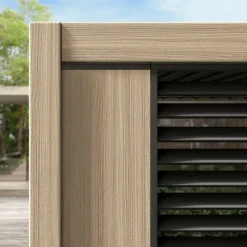 Clearance Bizzotto PERGOLA OCEAN 3X4 NATURAL-ANTRACITE