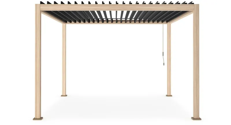 Hot Bizzotto PERGOLA OCEAN 3.6X3.6 NATURAL-ANTRACITE