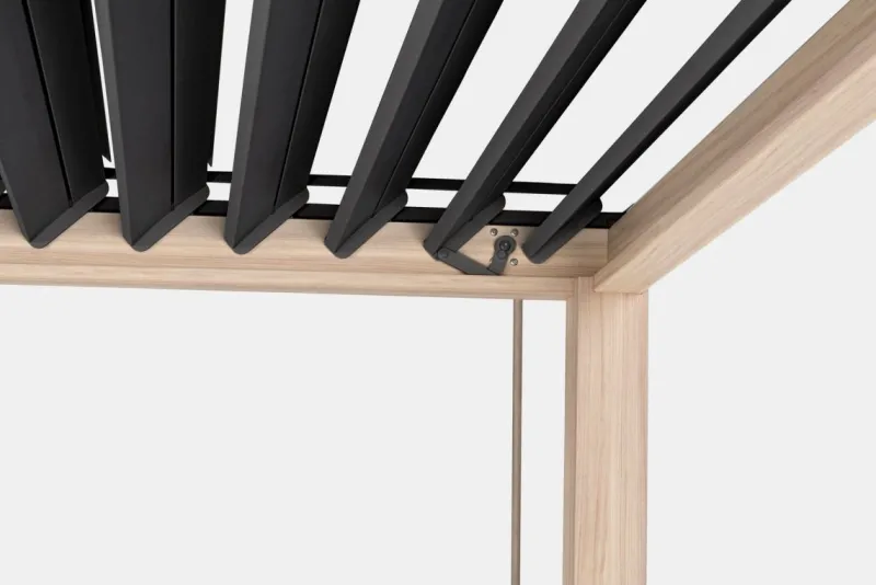 Hot Bizzotto PERGOLA OCEAN 3.6X3.6 NATURAL-ANTRACITE