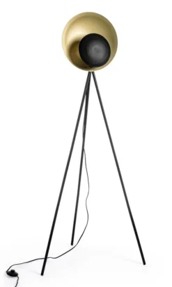 Outlet Bizzotto PIANTANA DESIGN TREPPIEDE NERO-ORO H156