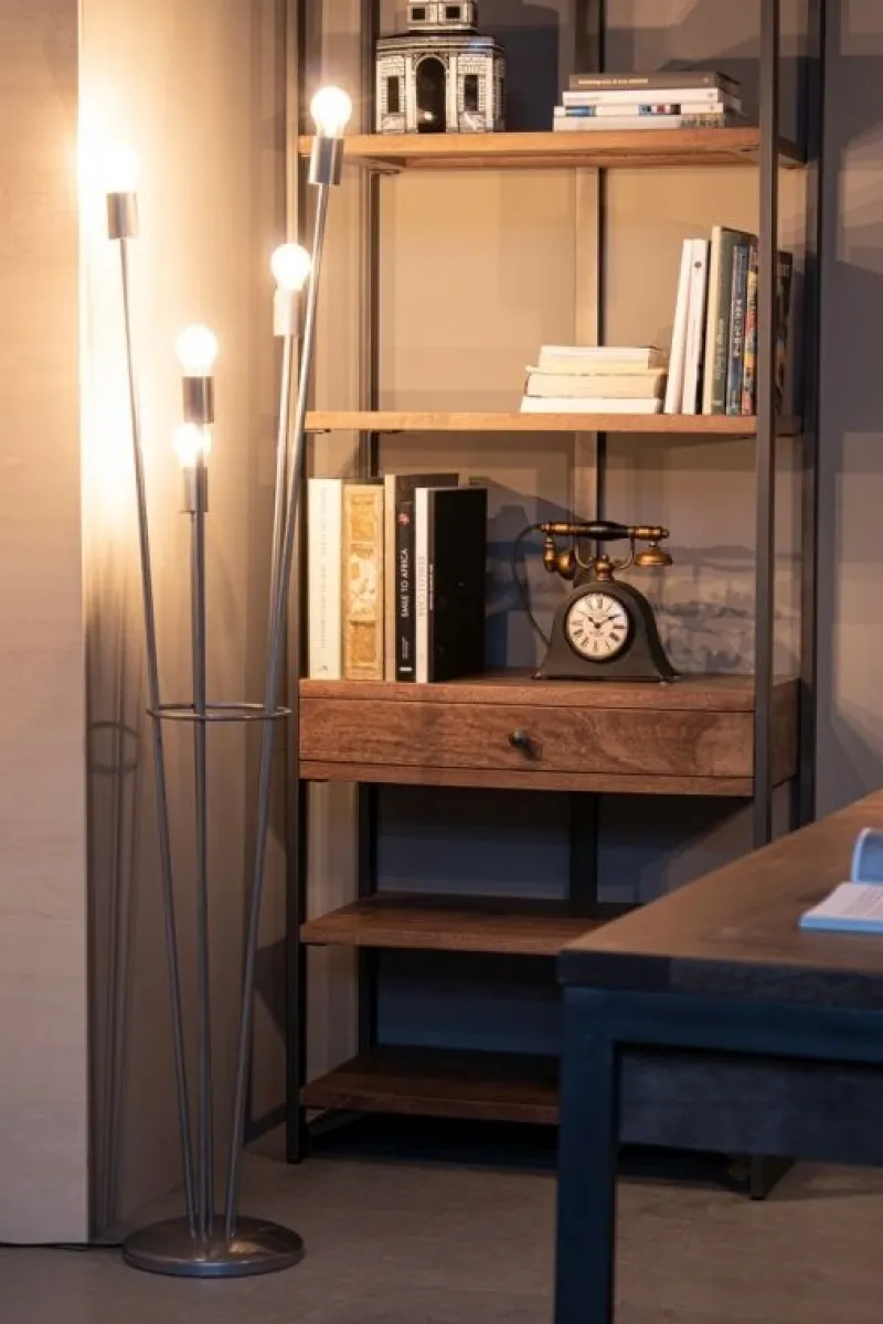 Discount Bizzotto PIANTANA FIACCOLA 5LUCI ARGENTO H155