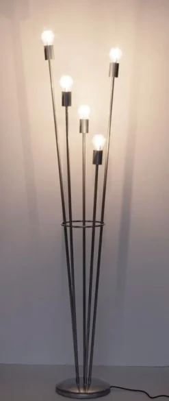 Discount Bizzotto PIANTANA FIACCOLA 5LUCI ARGENTO H155