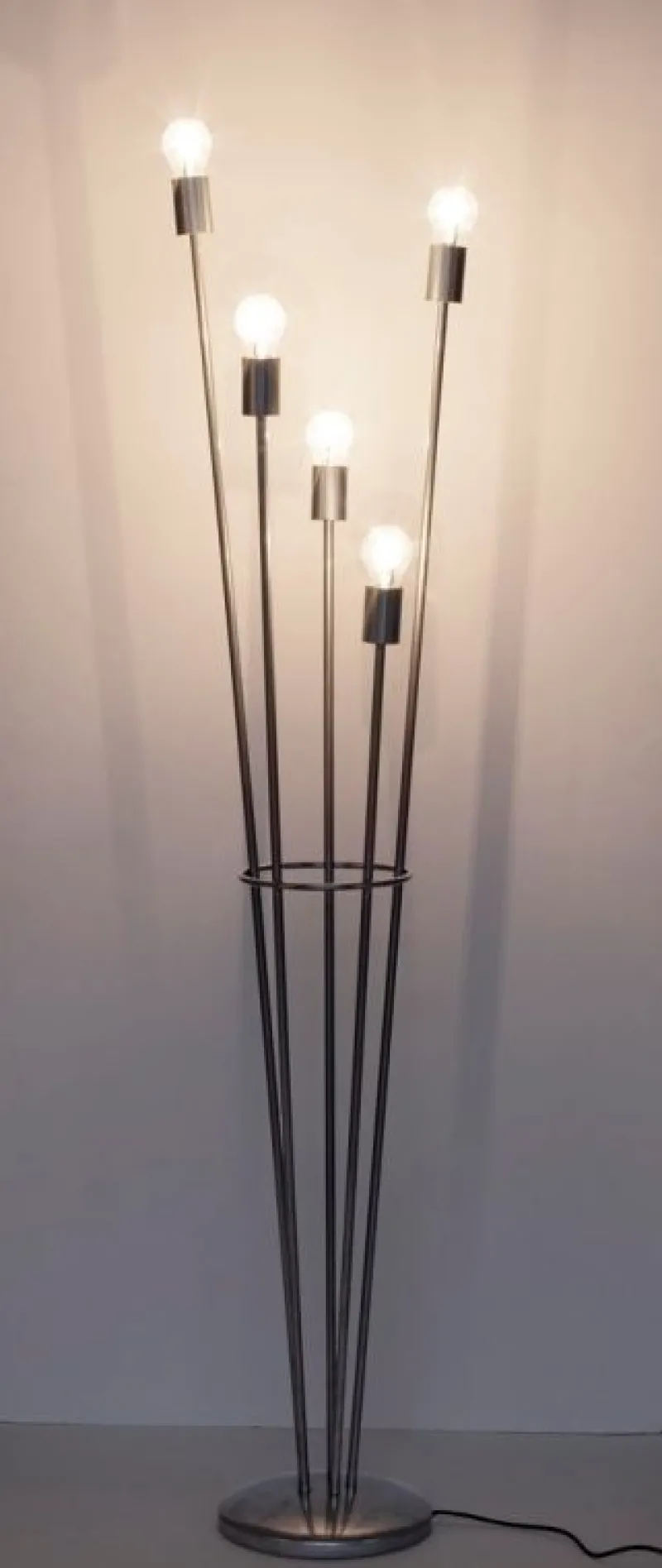 Discount Bizzotto PIANTANA FIACCOLA 5LUCI ARGENTO H155