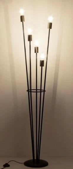 Hot Bizzotto PIANTANA FIACCOLA 5LUCI NERO H155