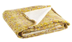 Discount Bizzotto PLAID CHAMBERY OCRA C-FIORE ROS 130X180