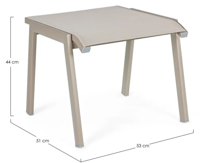 New Bizzotto POGGIAPIEDI IN ALLUMINIO IMPILABILE TORTORA GK51 - VICTOR