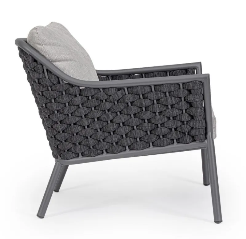 Online Bizzotto POLTRONA ANTRACITE QS22/GRAPHITE - EVERLY