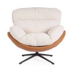 Discount Bizzotto POLTRONA ADINDA GHIACCIO/CUOIO