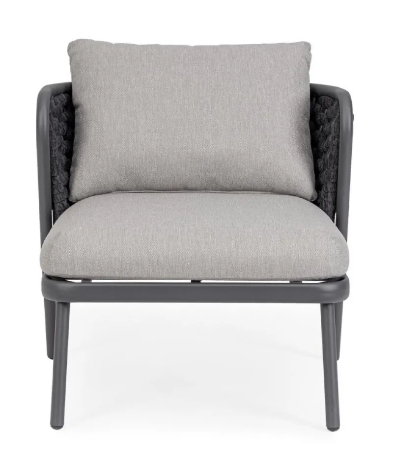 Outlet Bizzotto POLTRONA ANTRACITE QS22/GRAPHITE - HARLOW