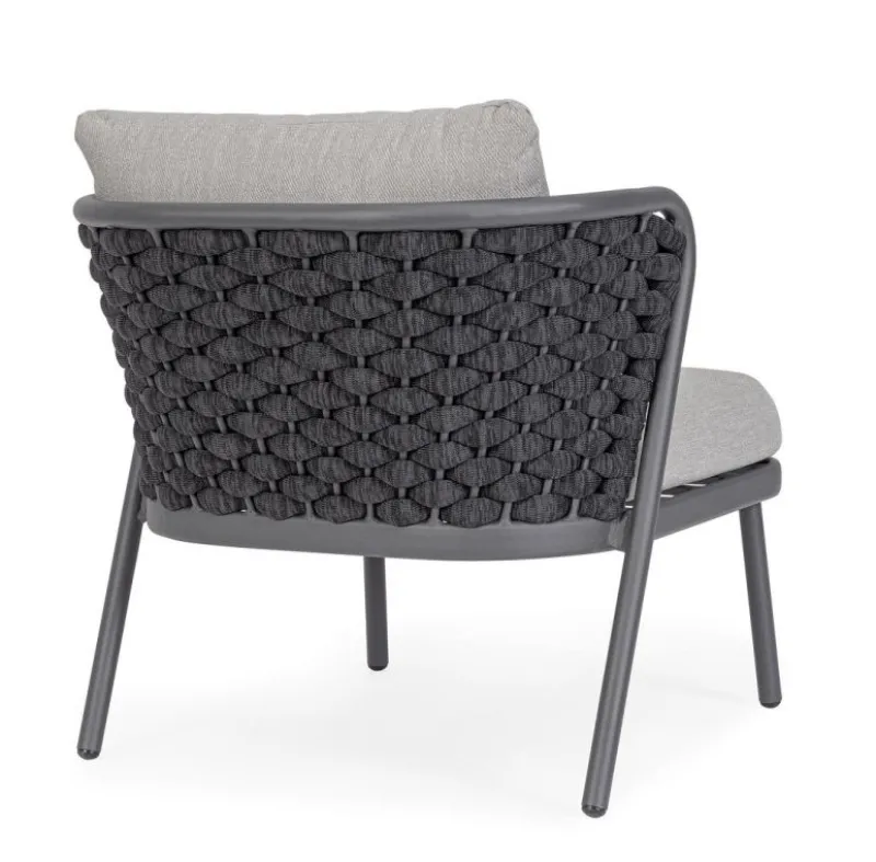 Outlet Bizzotto POLTRONA ANTRACITE QS22/GRAPHITE - HARLOW